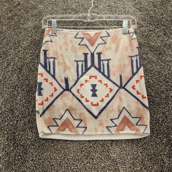 M Officer size 1 juniors sequined knee lengthed straight pencil skirt - Picture 1 of 7